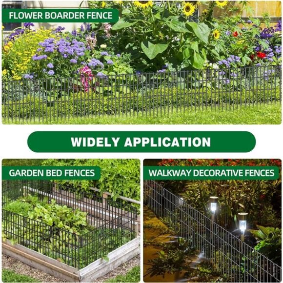 25 Pack Animal Barrier Fence, No Dig Fence 27 ft(L) X 17 in(H) Garden Fence - Picture 7 of 8